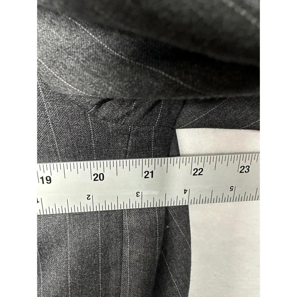 Ralph Lauren Men's Classic Pinstripe Wool Gray Two Button Suit‎ Jacket Size 46R